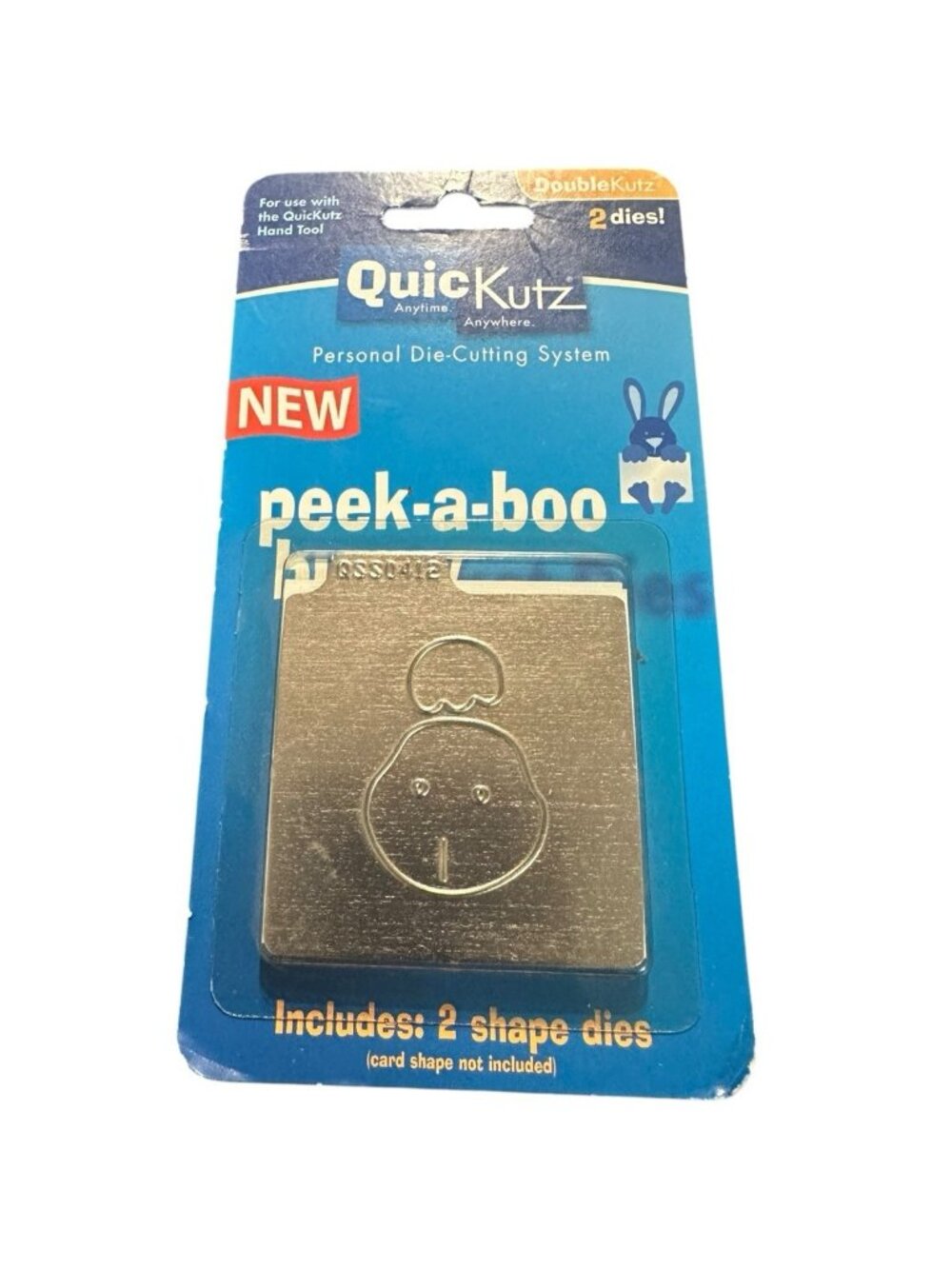 QUICKUTZ Peek-a-Boo Bunny 2x2 Doublekutz Die Set 2 KS-0412 Easter New Crafts